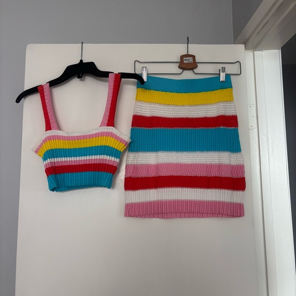 SOLID & STRIPED Multicolor Striped Mini Skirt (S) and top (M) - Picture 3 of 5